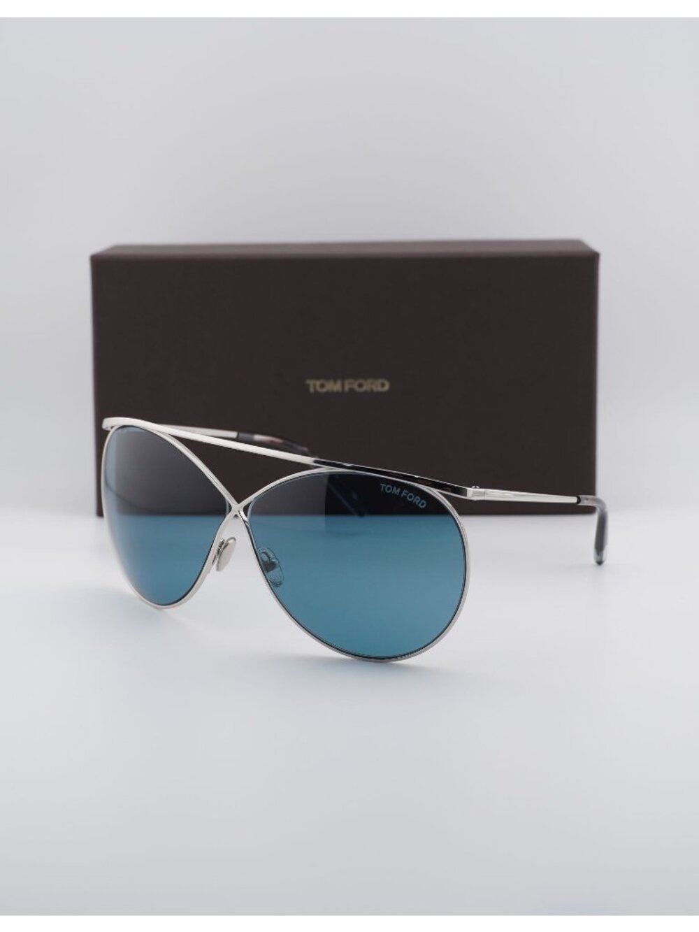 Tom Ford Stevie FT0761 16V Butterfly Sunglasses - Palladium / Blue